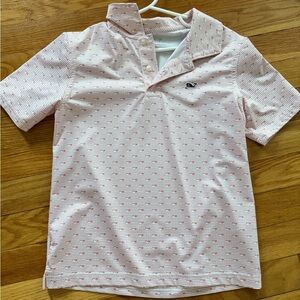 Vineyard Vines Pink Polo with Whale Print
